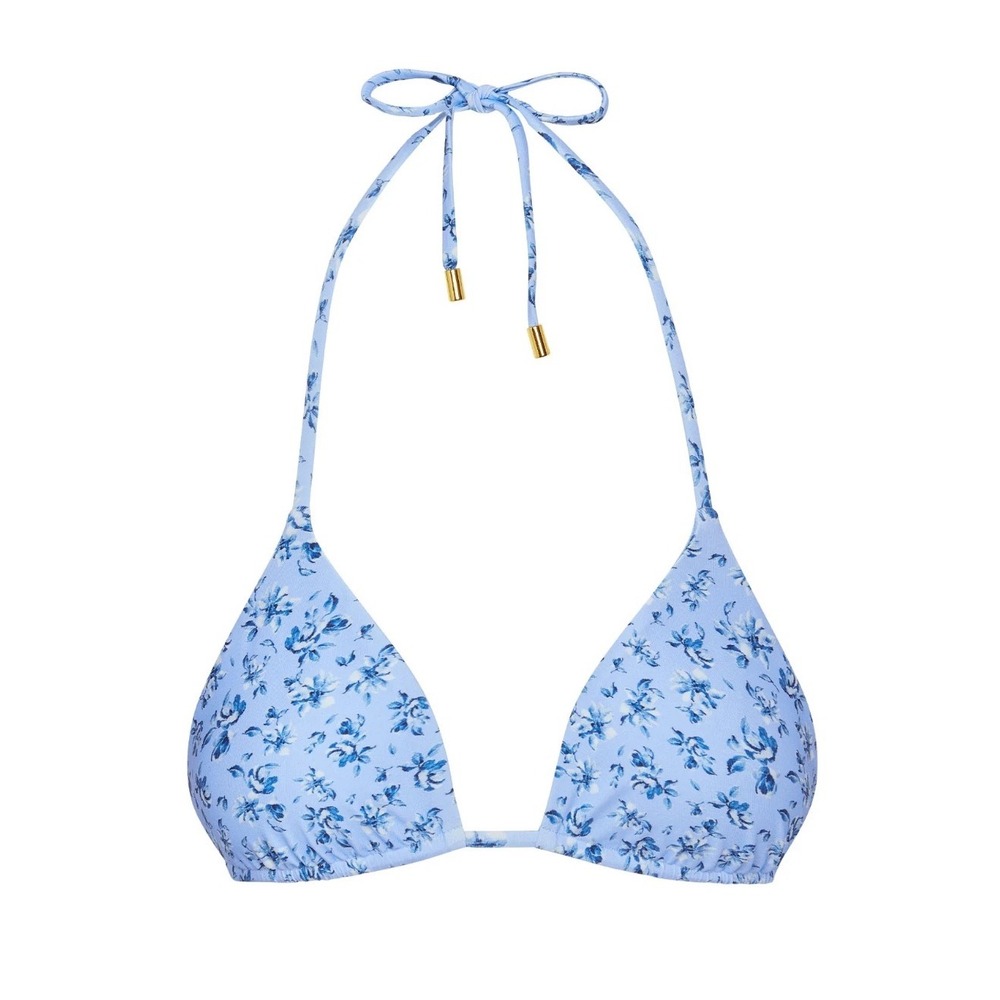 Monday Swimwear Palma Top Isola Floral Blue Size Small New With Tags